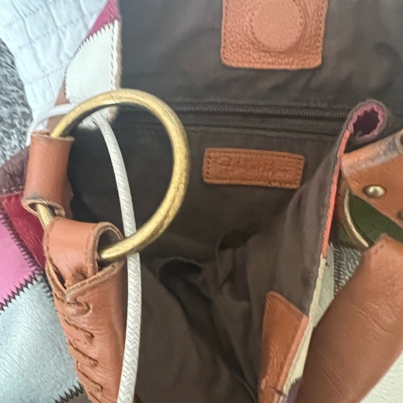 Stella And Max Patchwork Leather
Shoulder Bag Satchel
. 12” deep, 15” wide - Picture 6 of 6